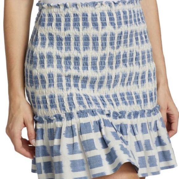 Veronica Beard Aloya Smocked Skirt Large NWT - Picture 12 of 14